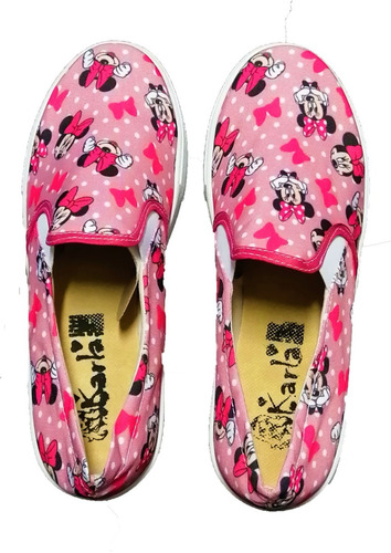 Tenis Zapato Mimie Mouse Lona Moda Casual Envio Full