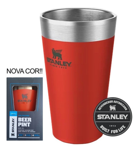 Copo Térmico Stanley 473ml Sem Tampa Cor Vermelho Liso