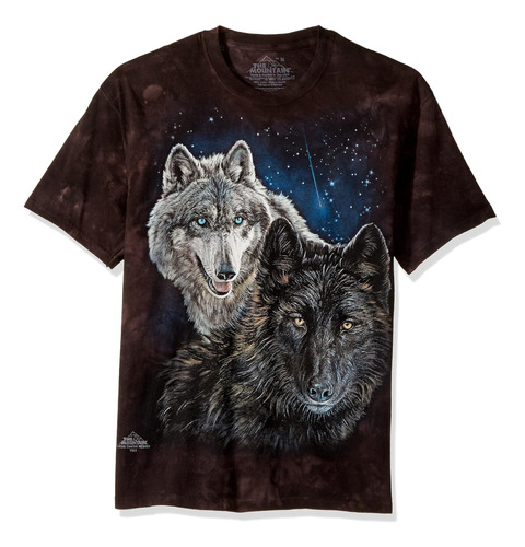 The Mountain Star Wolves - Camiseta Para Adulto, Color Negro