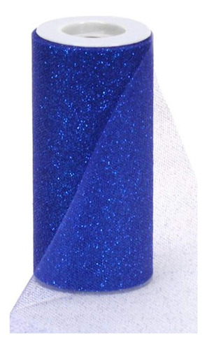 Berwick Offray Royal Blue Sparkle Tulle By The Bolt, 6'' W, 