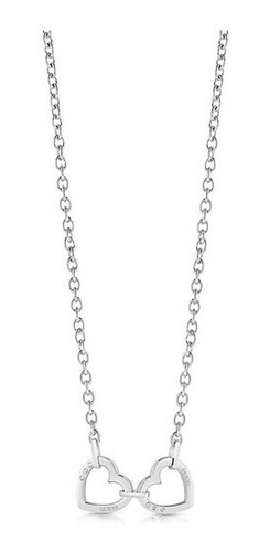 Collar Guess Hearted Chain Corazones Ubn29064 Plata Boleta