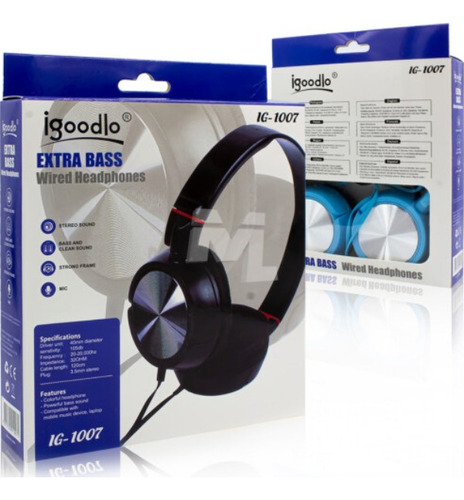 Headphone Estéreo Com Fio E Microfone Colorido