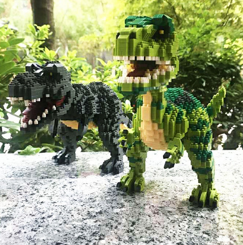 Trex Armable 3d Bloque Construcción Dinosaurio Puzzle Rompe Cantidad De Piezas 1457