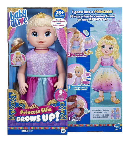 Muñeca Baby Alive Crece Princesa Ellie 75 Sonidos