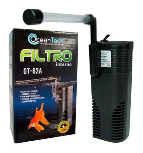 Filtro Interno Para Aquário Ot-062a 300 L/h 110v Ocean Tech