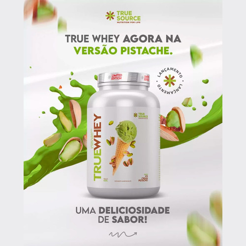 True Whey Isolado E Hidrolisado Pistache 837g True Source