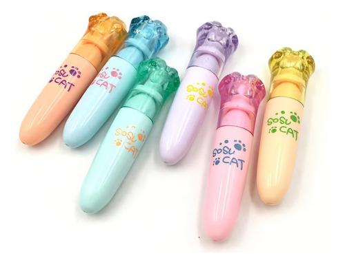 Set de bolígrafos Brand Text Cat Scrooge, 6 colores y regalo