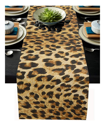 Artshowing Leopard Print Table Runner Party Supplies Decorac