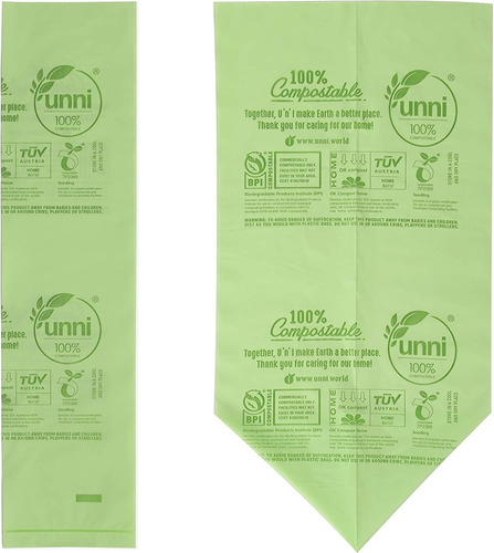 Unni Bolsas 100% Compostables, De 4 Galones, 15 Litros, 1...