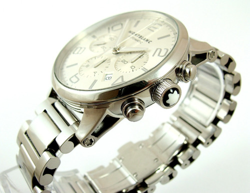 Imponente Montblanc Timewalker Auto Crono 43 Mm Aço-aço!