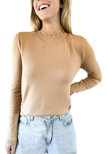 Sweater Lulyna Liso Bremer Con Ondas Mujer 