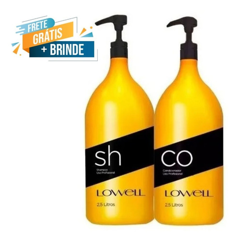 Imagem 1 de 5 de Kit Lavatório Lowell Profissional Shampoo 2,5l E Condic 2,5l