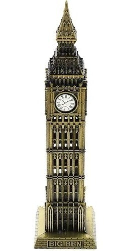Reloj Big Ben Adorno 30cm Monumentos Del Mundo Metálico