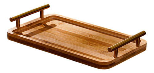 Bandeja De Madera Para Servir Con Asas, Bandeja Rectangular