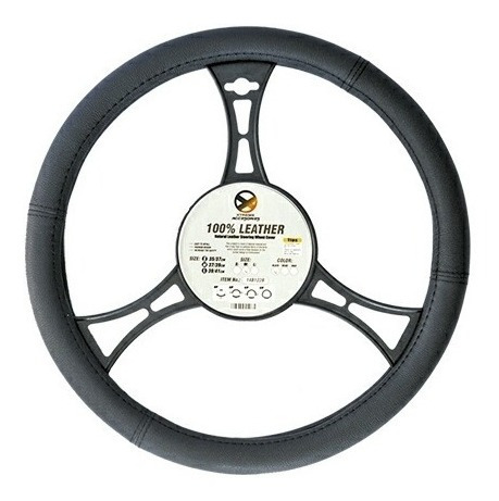  Forro Volante De Cuero Negro Extreme 100% Cuero