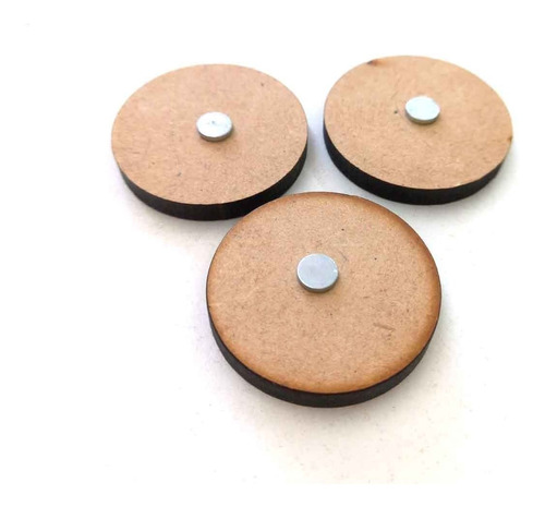 Base Circulo 4cm Fibrofacil 6mm + Iman Pack X10 Decoracion 