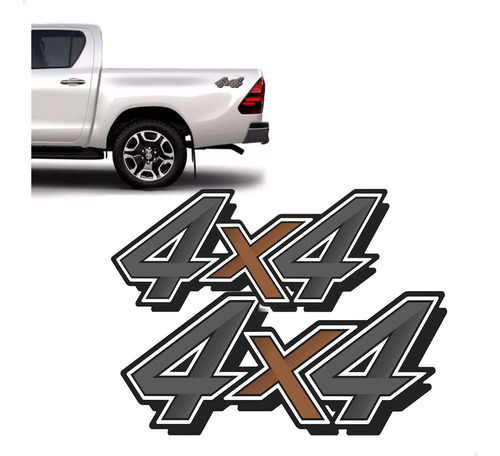 Adesivo Lateral Hilux 4x4 2021 2022 2023