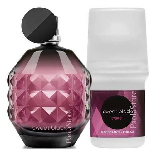 Sweet Black Perfume Mujer 50ml, Roll On Set Cyzone Surquillo