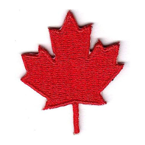 Parche De Hierro Canadiense Hoja De Arce Rojo De Canadã...