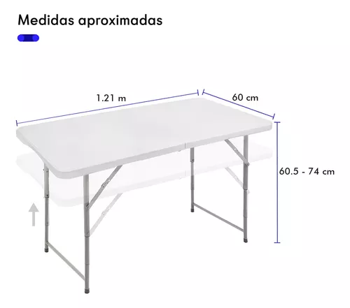 Mesa Plegable 240cm Portatil Portafolio Fiesta Jardin Hogar KingsHouse  300165