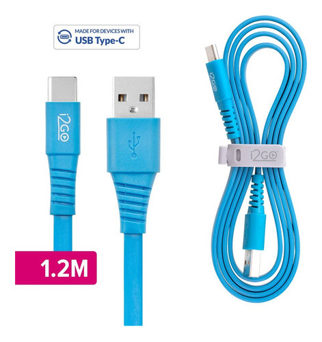 Cabo Tipo C Carregamento Usb-c Rápido E Dados 1,2metros I2go