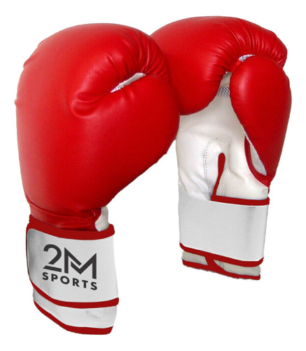 Guantes De Boxeo Para Kickboxing Guante Rojo 12oz 2m Sports