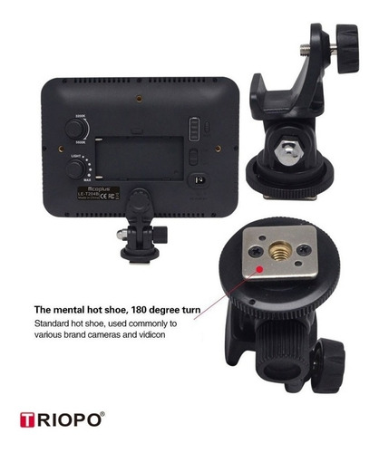 Iluminador Triopo 204 Led + Batería Np-f550 Cargador Fuente