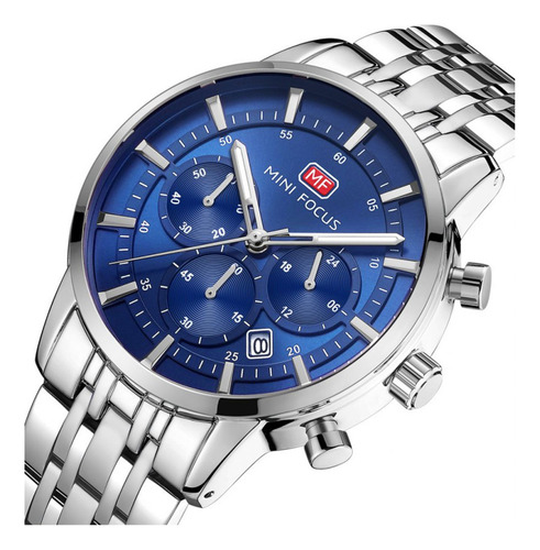 Reloj Para Hombre Mini Focus Mf0282g Mfa611921 Plateado