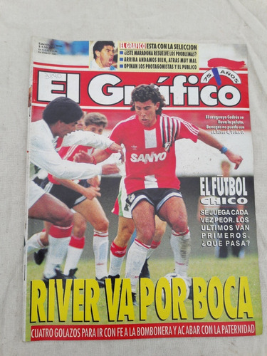 Revista El Gráfico Nº 3890 Año 1994 River 4 Velez 0 Maradona