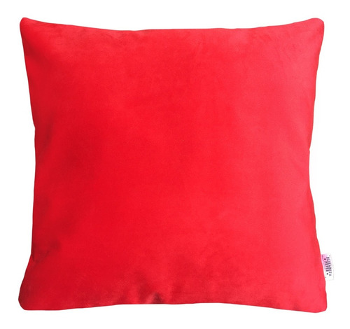 Cojín Decorativo Diseño Suave Rojo 50x50 Con Relleno