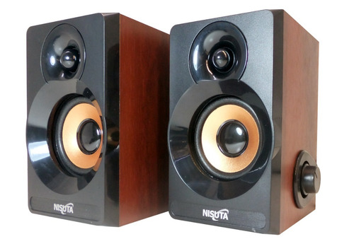 Imagen 4 de 7 de Parlantes Pc Multimedia Potentes 6w Estereo Usb Madera