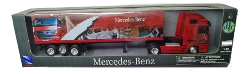 Newray Mercedes-benz Long Hauler Caminhão 1:43 Vermelho