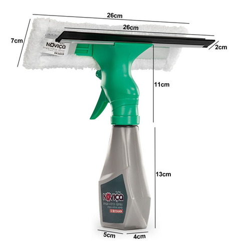 Imagem 7 de 7 de Limpa Vidros 3x1 Rodo Spray Esfregão Noviça Bettanin C/ Nfe