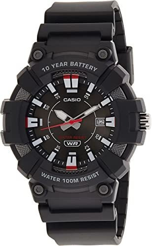 Casio Reloj Indicador De Fecha De Batería Resistente De 10