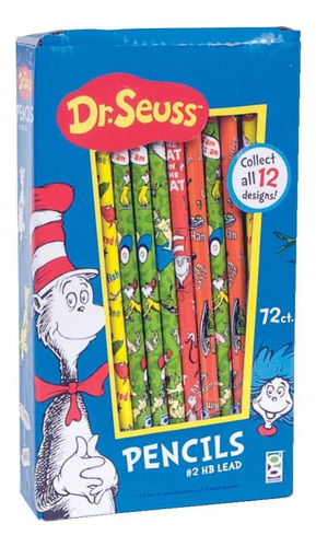 Dr Seuss Número 2 Lápices Niños (paquete De 72)