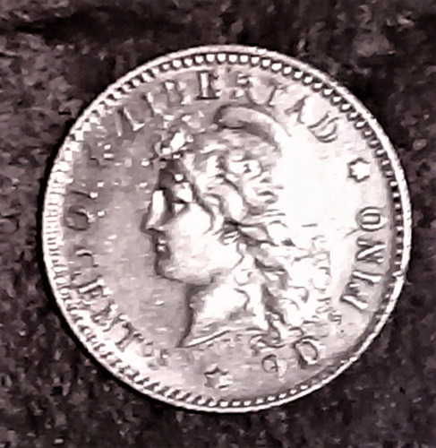Moneda De Plata, 10 Centavos Patacon 1883 