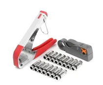 Comprar Pack Crimpeadora Rg6 , Pelacable Coaxial Y 20 Conectores Rg6
