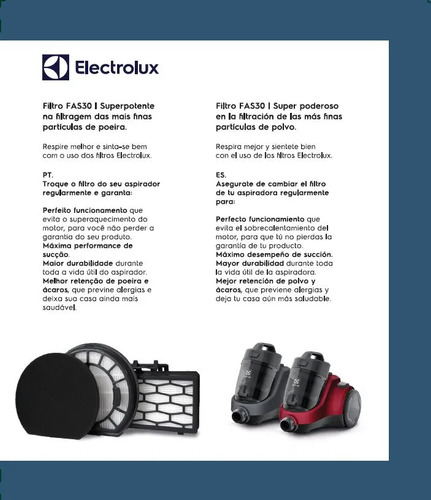 Kit 3 Filtro Electrolux Asp Easybox Eas30/31 - A18834401