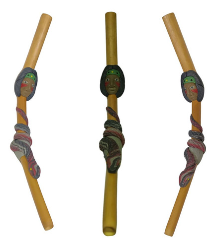 Aplicador Para Rapé De Bambu Tepi Paje Bullet Daime Ritual