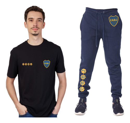 Conjunto Remera + Pantalón Jogging Boca Juniors - Mod_05