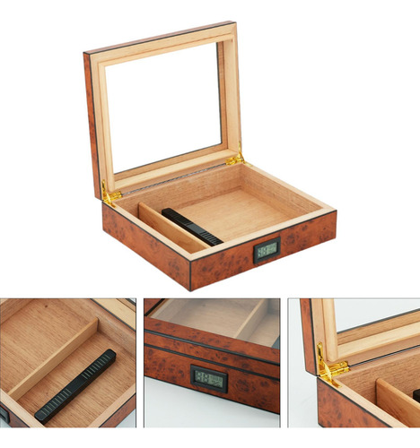 Umidificador De Cigarro De Madeira, Caixa De Armazenamento