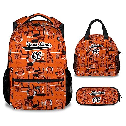 Xaocnyx Custom Basketball Backpack With Lunch Box For Jq4wn