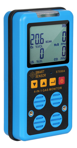 Detector De Gas Lcd Flash 4 Con Alarma En Modo Gas Con Rastr