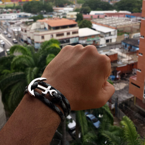 Pulseras Náuticas Paracord Con Ancla Grande