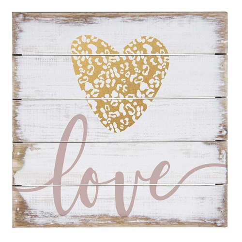 Perfect Pallets Petites  Love Corazón Dorado  8x8 Letr...