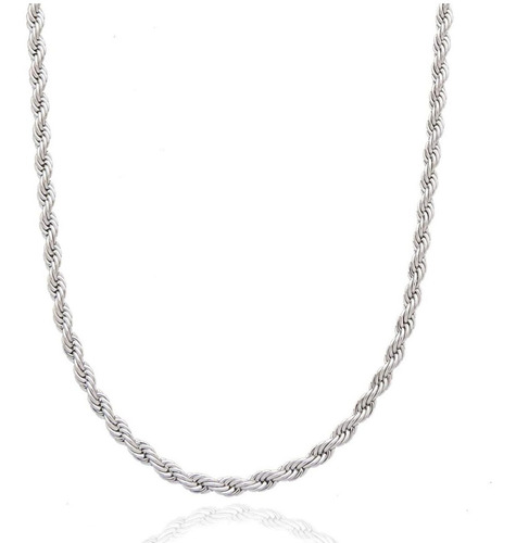 Imagen 5 de 8 de Cadena Collar De Hombre Cadenita Soga Acero Quirurgico