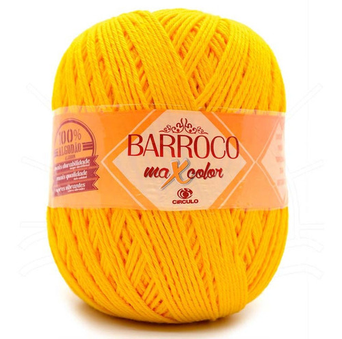 Barbante Barroco Maxcolor Nº06 400g- 1289 Canário