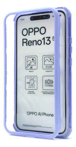 Funda 3 En 1 Para Oppo Reno 13 5g Case Uso Rudo Protector Supreme - Lila Oppo Reno 13 5g
