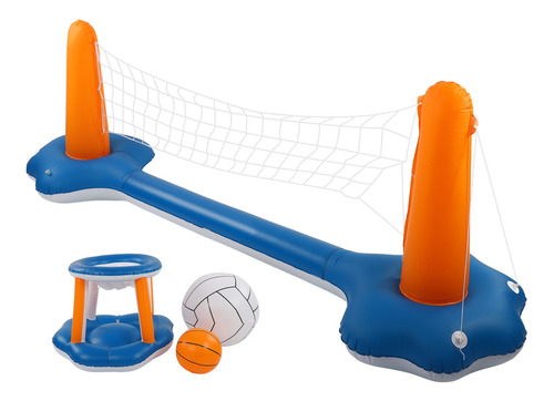 Set De Flotador Inflable Para Piscina De Voleibol Y Balonces