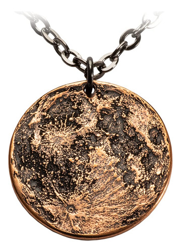 Collar De Luna De Cobre Pequeño Recordatorio Lunar Gra...